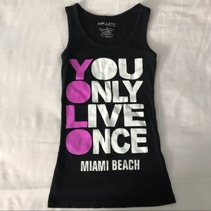 Miami Beach YOLO tank top